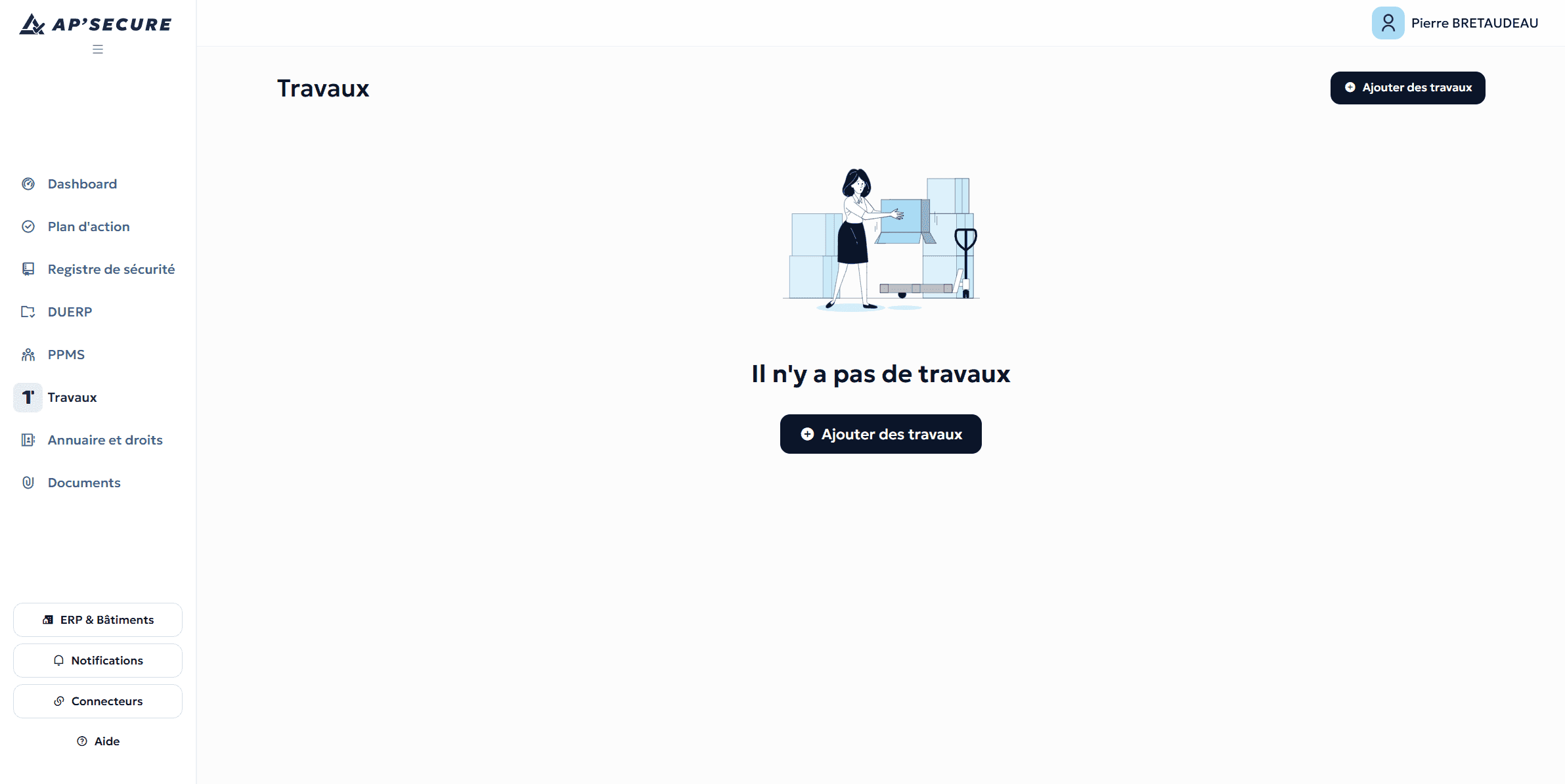 Capture d'écran Travaux Ap'Secure